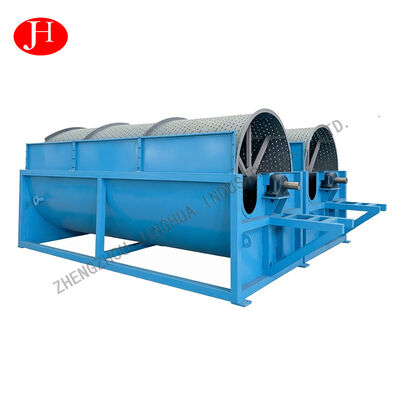 Stainless Steel Cassava Rotary Peeler Washing Machine 20t/h Sand Removal Integrated Cleaning Starch Processing Equipment