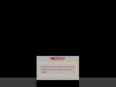 Projektanzeige für Stärkeverarbeitungsgeräte aus Edelstahl